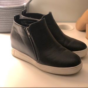 Time and True black platform shoes